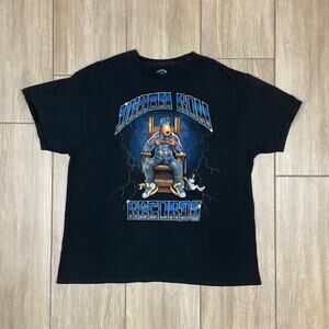 Death Row Records T Shirt Mens XL Black Graphic Electric Chair Tee